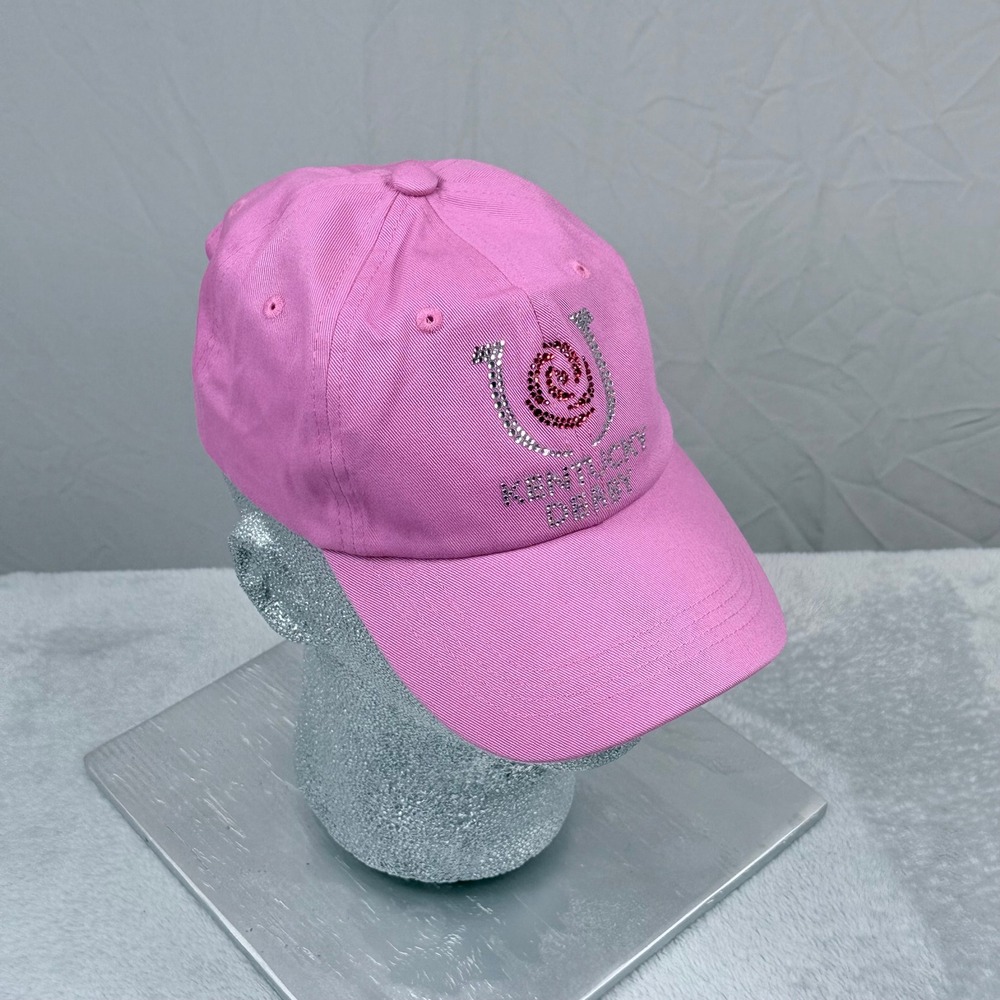 NWT Titania Bling‎ Kentucky Derby Baseball Cap Pink Rhinestone Horseshoe Rose